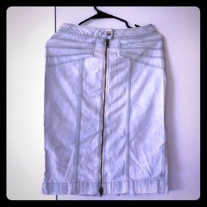 High waisted acid wash skirt